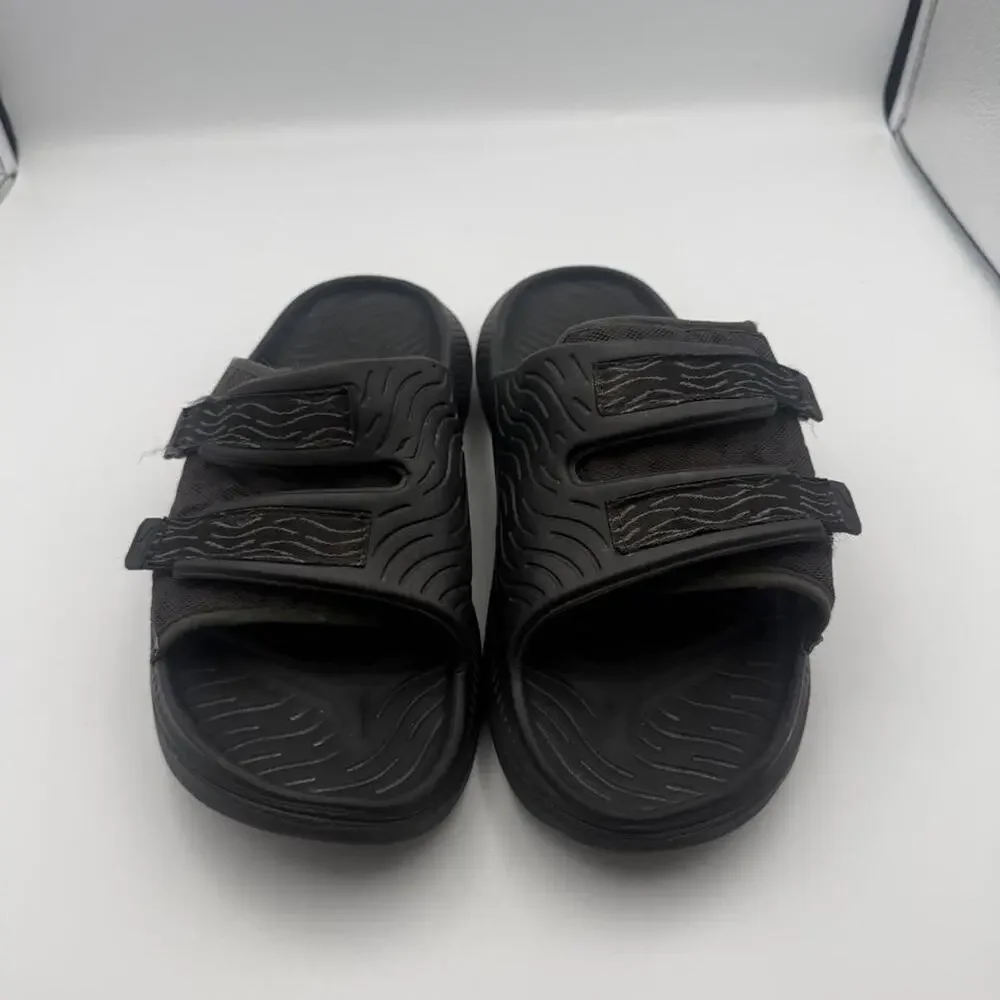 HOKA ONE ORA Unisex LUXE Black Sandals Recovery Slides Size Mens 9 / women’s 11